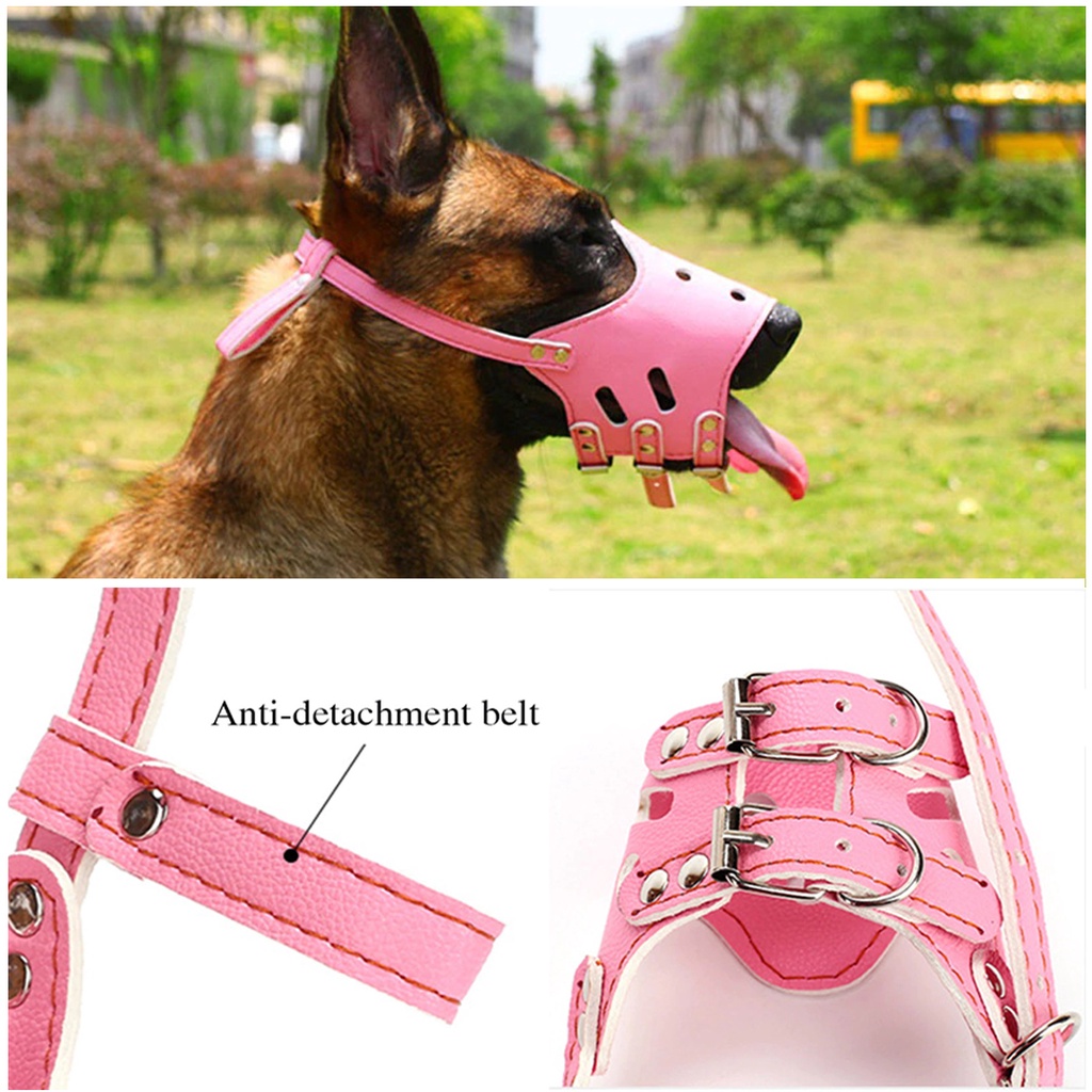 Pet Dog Muzzle Anti Bark Mask / Penutup Mulut Brungus Moncong Anjing