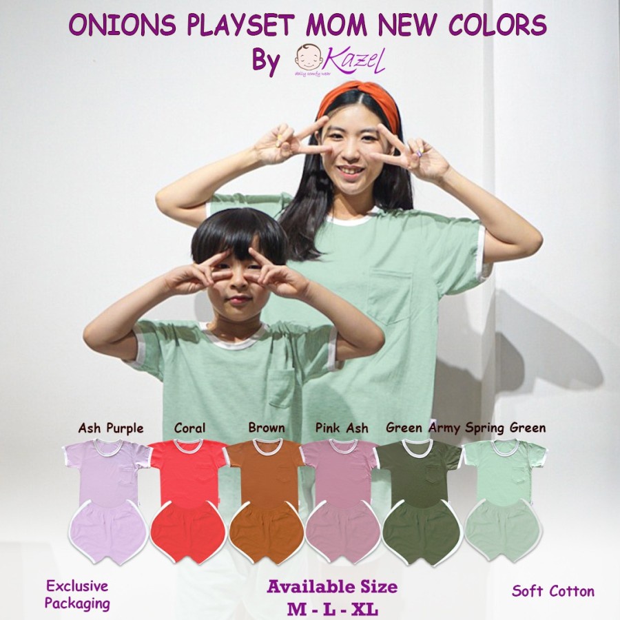 Onions Playset For Mom By Kazel (Setelan Dewasa) New Colors