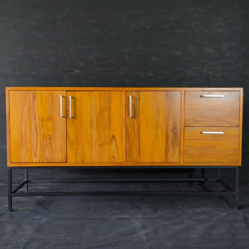 Bufet minimalis. Bufet tv. Bufet kombinasi besi. Kabinet drawer