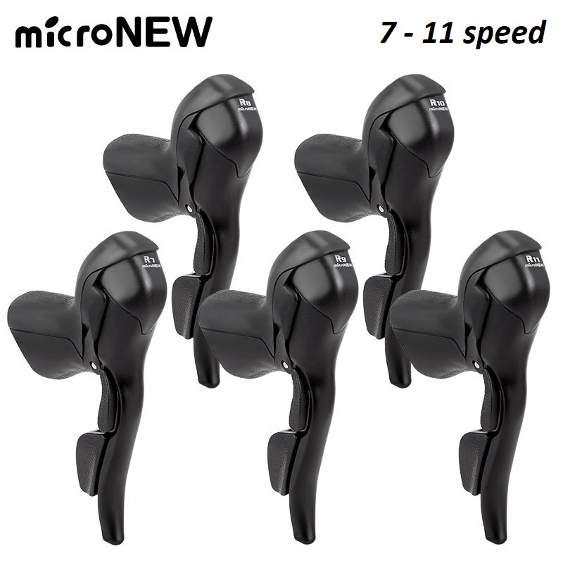 (sepasang) Brifter MicroNew 2 x 7 8 9 10 11 speed shifter rem roadbike not sensah ltwoo