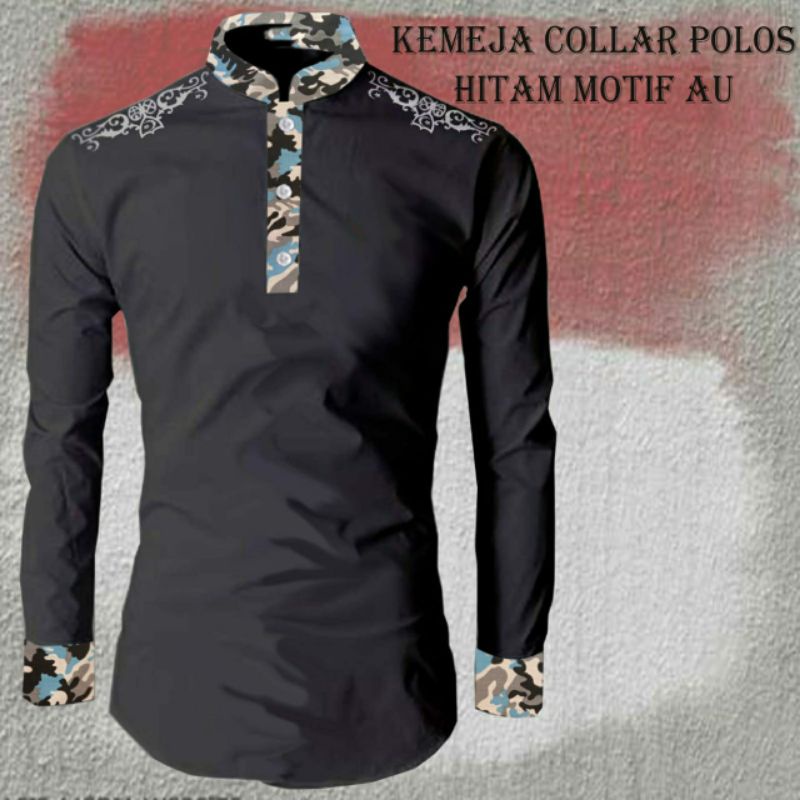 kemeja koko motif loreng/army