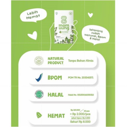 BPOM HALAL NATURAL ASI BOOSTER MOM UUNG 60 kapsul / KELORCAP MOMUUNG HEBRAL / Asi Booster / Pelancar Asi / Kapsul Pelancar Asi / Kapsul Pelancar Asi Herbal Meningkatkan Kualitas dan Kuantitas Asi BPOM