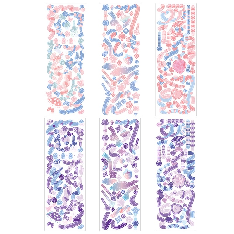 Korea warna pita stiker garam Pansy kalung stiker notebook Korea ins warna pita goo stiker kartu lem