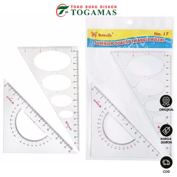 

TERMURAH !! PENGGARIS BUTTERFLY J-7 SEGITIGA
