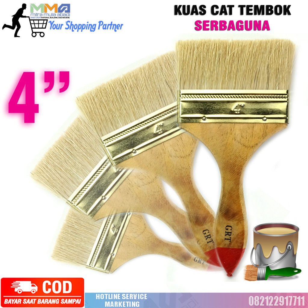 Kuas Cat Koas Cat Tembok Ukuran 4&quot;