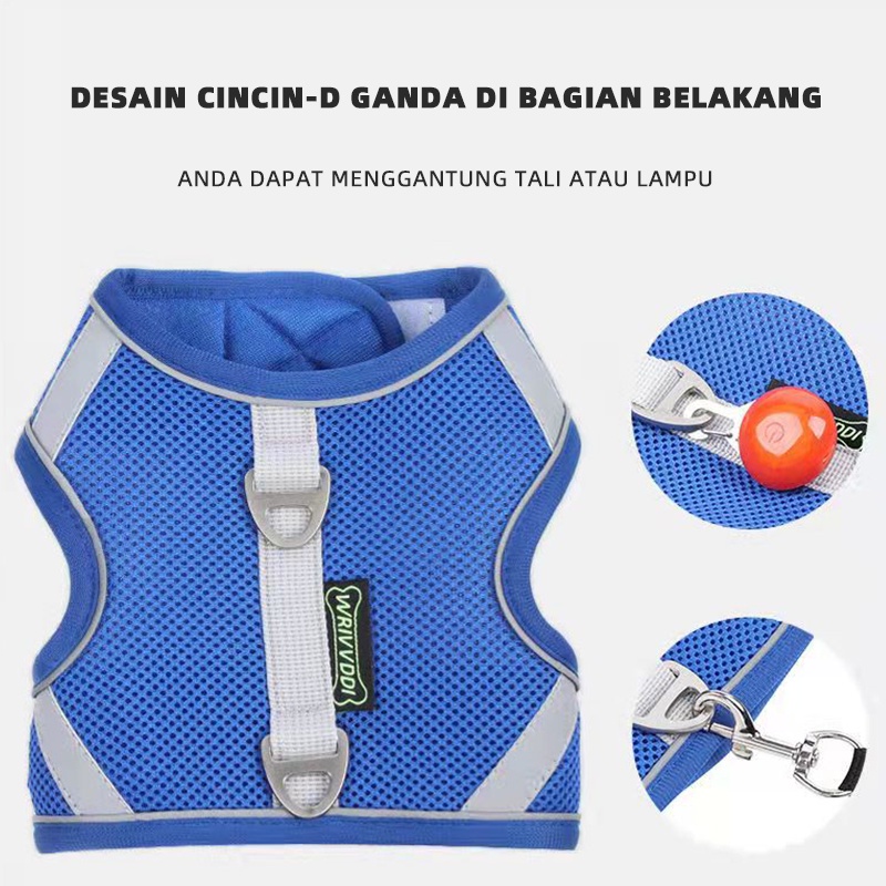 Tali Tuntun Rompi Harness Kucing Harness Baju Kucing Kitten Anjing Murah Cat Dog Leash Harnes Tali Tuntun Kalung Kucing Kelinci Musang Monyet Cat Harness