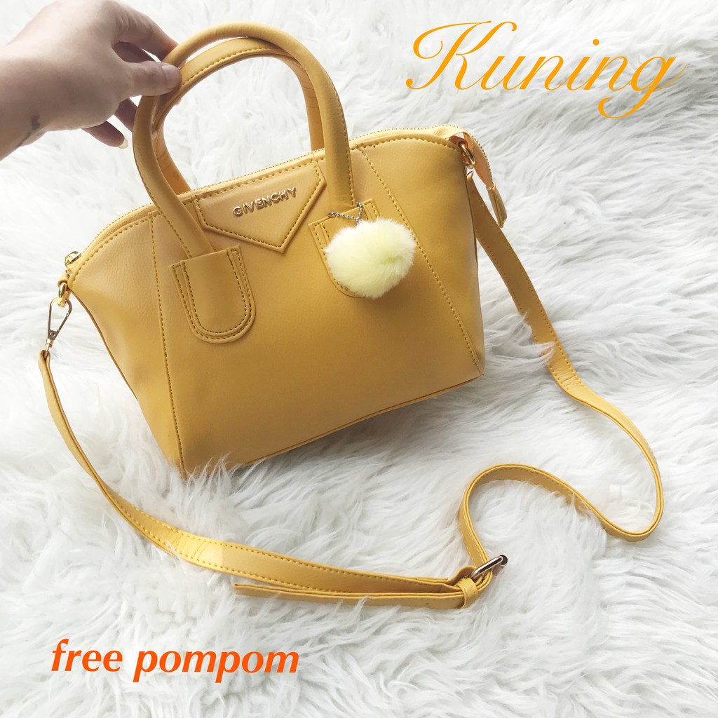 Tas G-V Mini Import murah + FREE POMPOM