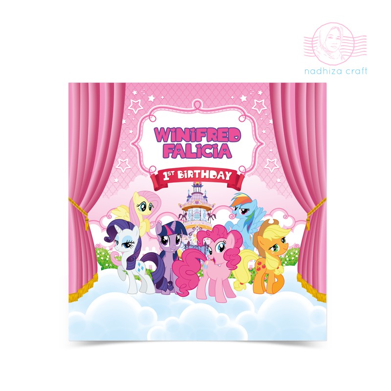 LITTLE PONY BACKDROP BANNER ULANG TAHUN