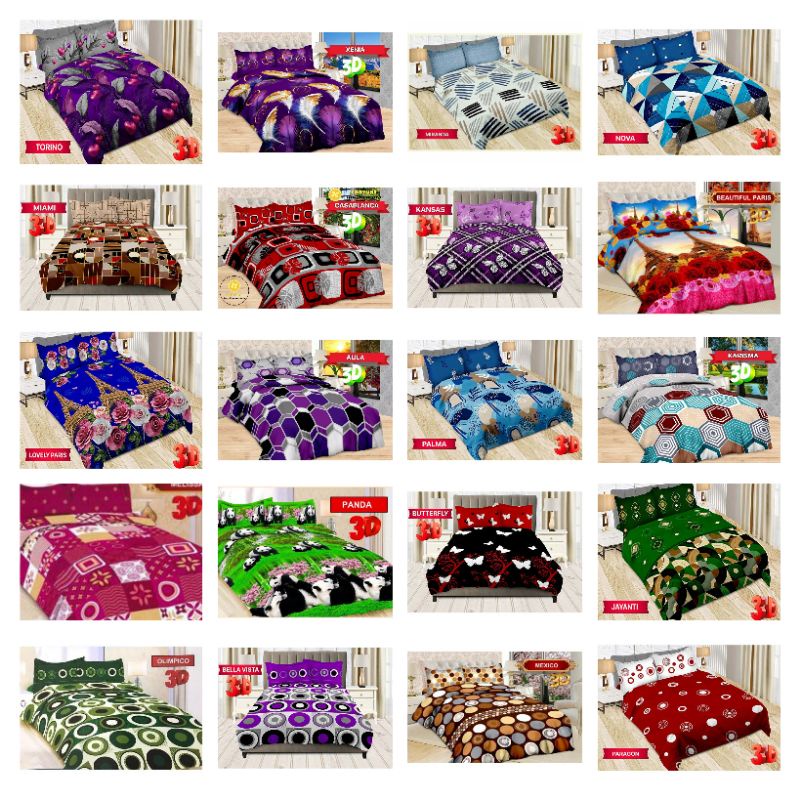 Jual Bedcover Bonita Tanpa Sprei(hanya Selimut) Uk 180x200 Motif Bunga ...