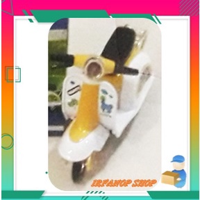 Mainan Diecast Anak Miniatur Motor Vespa Klasik Mini Motorcycle