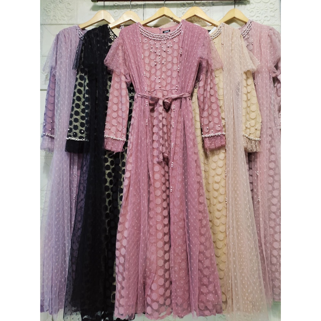Gamis bangkok IMPORT. PREMIUM.OZIAS BRAND TAG LABEL/ DRESS BRUKAT JUMBO/ GAMIS BRUKAT JUMBO