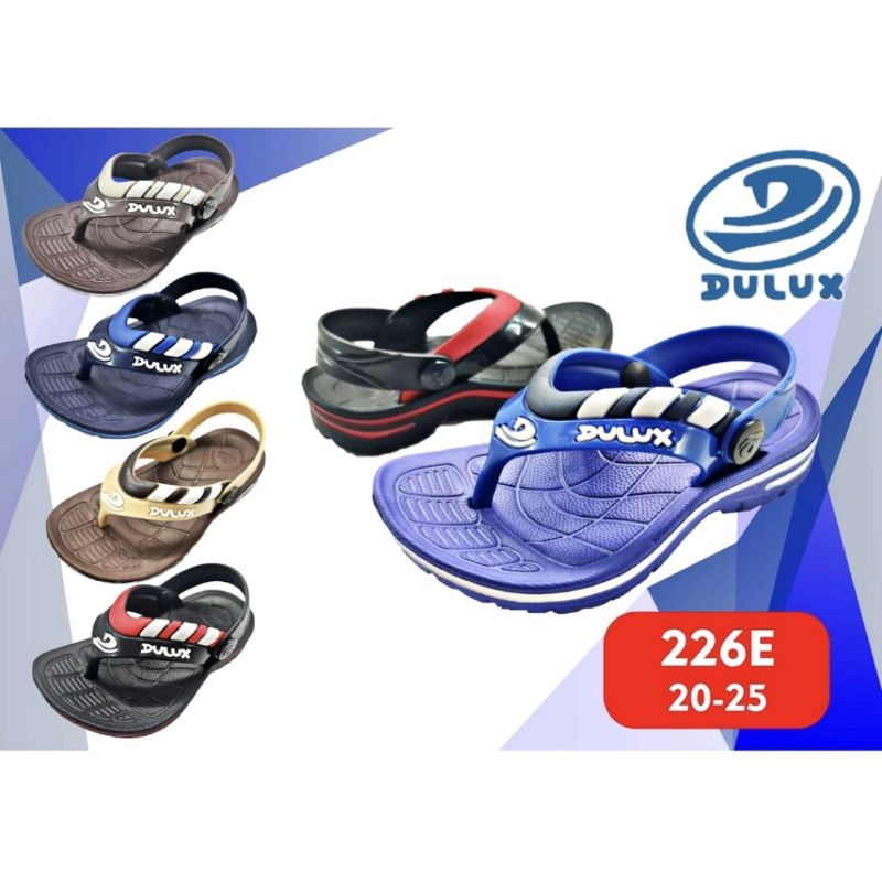 SANDAL JEPIT ANAK DULUX 226E LAKI COWO TALI BELAKANG BEST SELLER USIA 10-24 BULAN