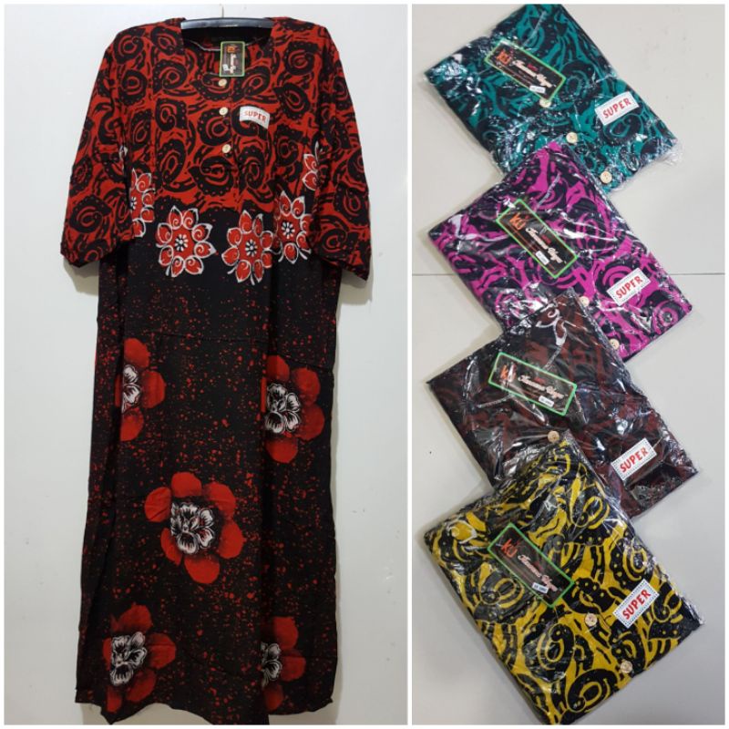 YULI - LONGDRES/SEKDRES JUMBO LD 125 CM PB 130 CM BATIK KENCANA UNGU (KU)LEBEL HITAM KUH