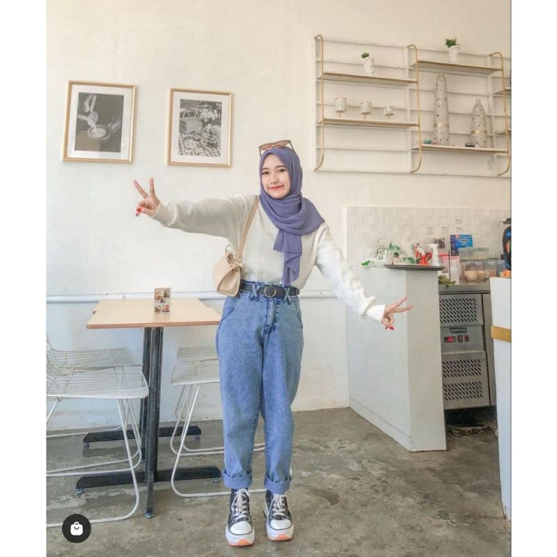 AGATHA BAGGY JEANS SNOWACID FASHION HITS SELEBGRAM || Celana jeans kekinian
