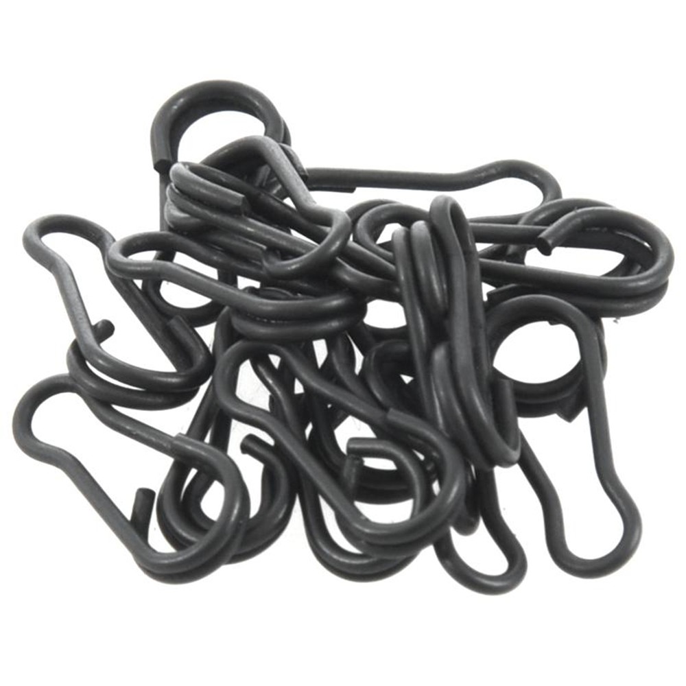 LANFY 30pcs/lot Connector Matte Black  Tackle Clips Carp Fishing Quick Change Fishing Tools Easy Link  Rolling Swivels Durable Terminal