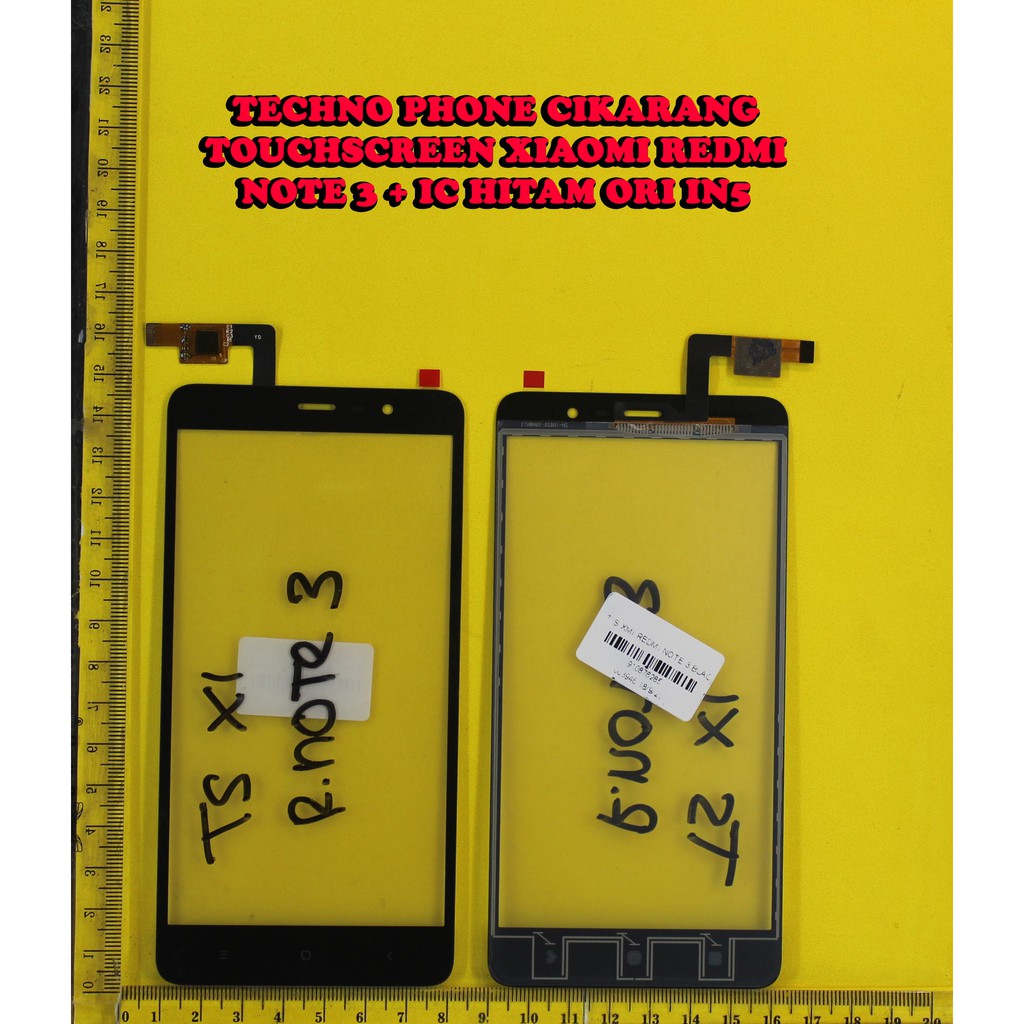 LAYAR SENTUH TOUCHSCREEN TS XIAOMI REDMI NOTE 3 + IC HITAM IN5  = REDMI NOTE 3 PRO