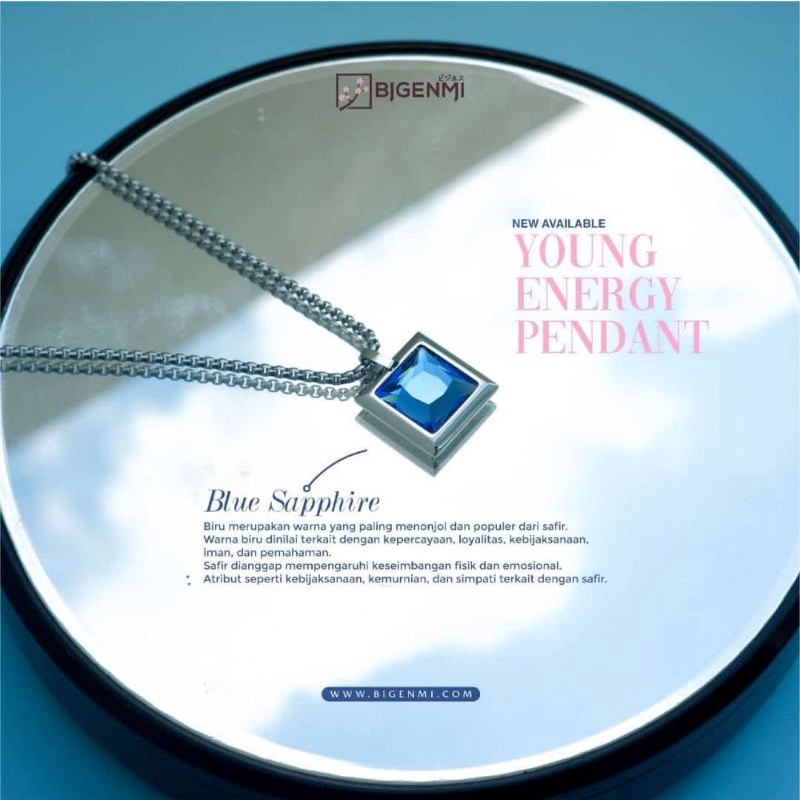 YOUNG ENERGI PENDANT BIGENMI (Blue Sapphire)free hijab+tote bag
