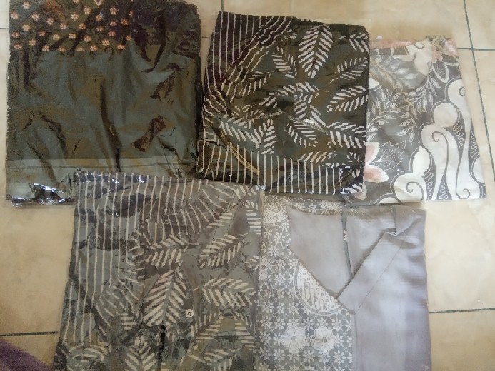 Tey-17 Batik Wanita Asj Sa Hrb026 Kenongo Kemeja Tosca Pendek