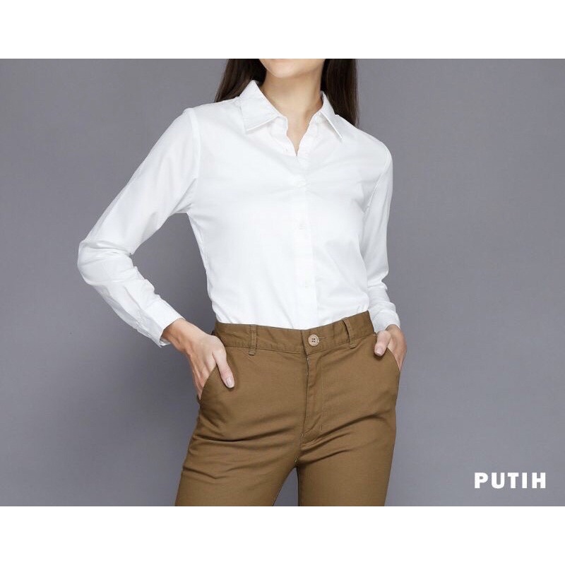 kemeja wanita polos rayon twill casual tangan skoder-2