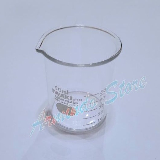 Beaker Glass 50ml IWAKI | Gelas Kimia 50ml