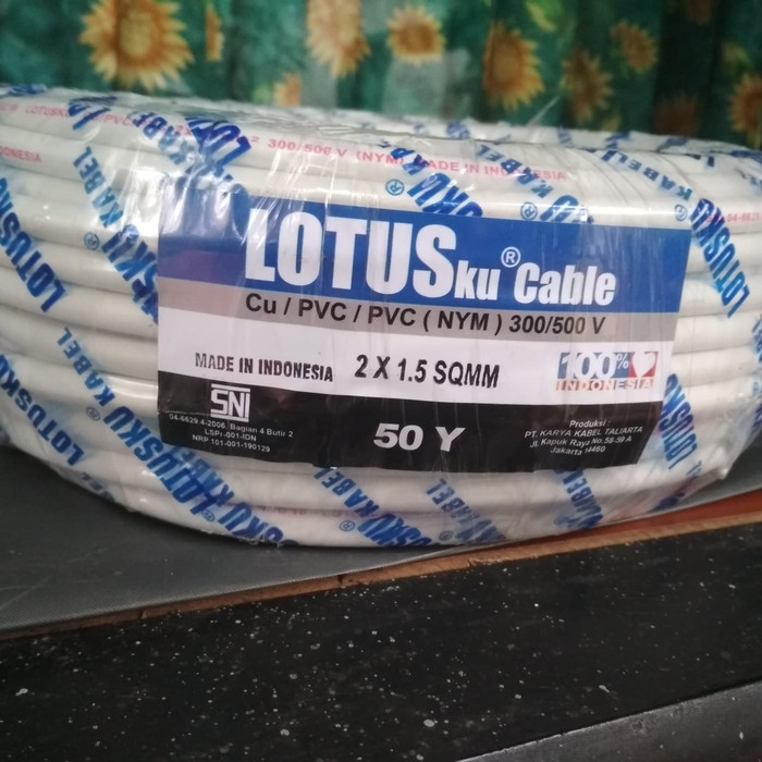 kabel listrik kabel NYM 2x1,5 2x1.5 SNI kabel tembaga SNI 1 roll Termurah