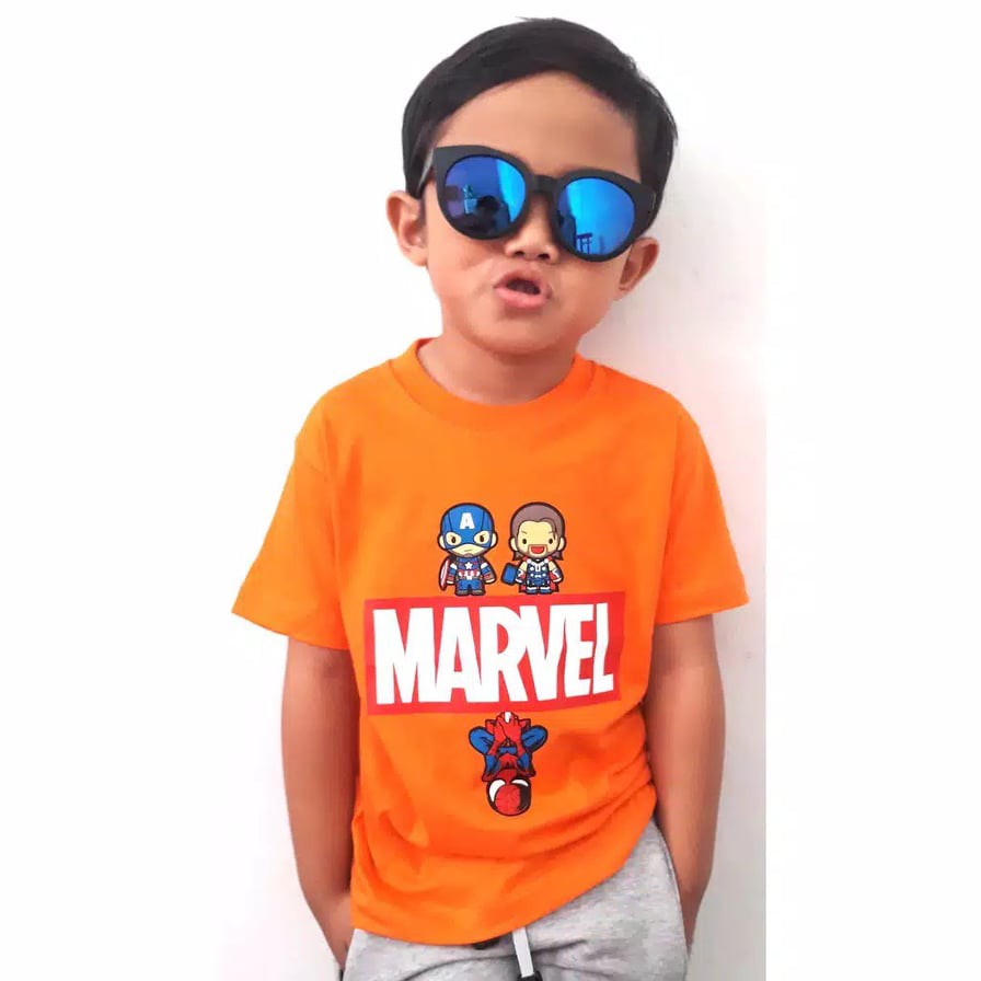 Kaos anak Superhero MARVEL / Kaos anak laki - laki 2-9 tahun motif karakter
