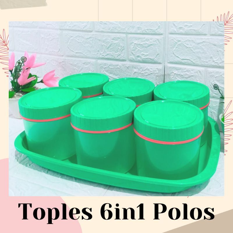 promo terbaru toples nato calista set 7in1/toples polos unit set nampan/toples lebaran/ toples jumbo