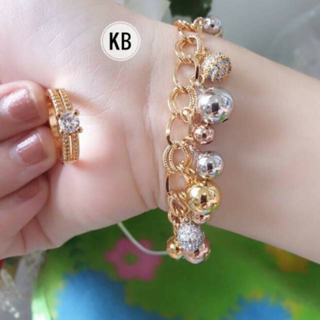 Titanium set cincin dan gelang