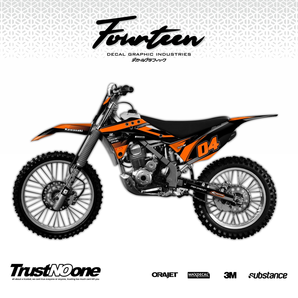 STICKER DECAL KLX GORDON -  DECAL BODY GORDON / STIKER DEKAL TRAIL GORDON 3