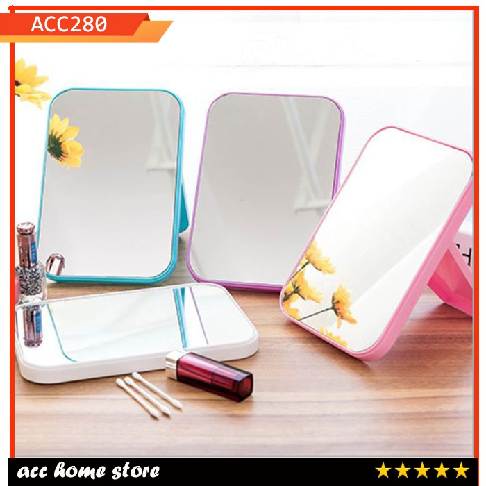 Kaca Rias Make Up Kreatif Cermin Lipat Persegi Portable Kaca Rias Make Up Kreatif Cermin Lipat Persegi Portable