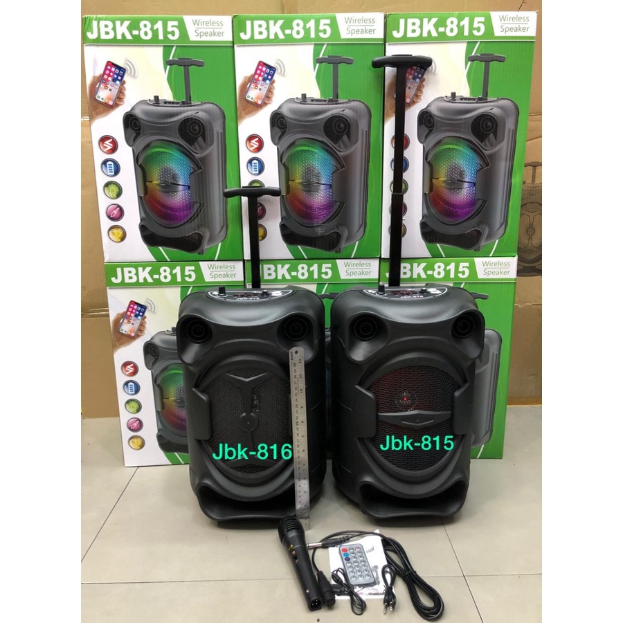 SPEAKER KOPER TWS BLUETOOTH+MIC JBK-815 JBK 816 PORTABLE 8 INCH SPEAKER KOPER PORTABLE SPEAKER MUSIC BOX BLUETOOTH