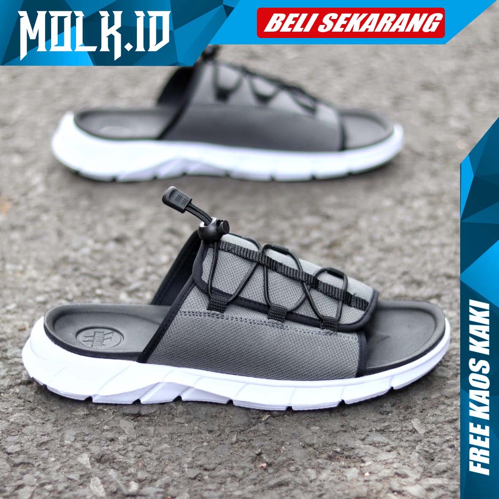 MOLK|Sendal Slide Pria Original Distro Sandal Slop Selop Cowok Simple Trendy Kekinian