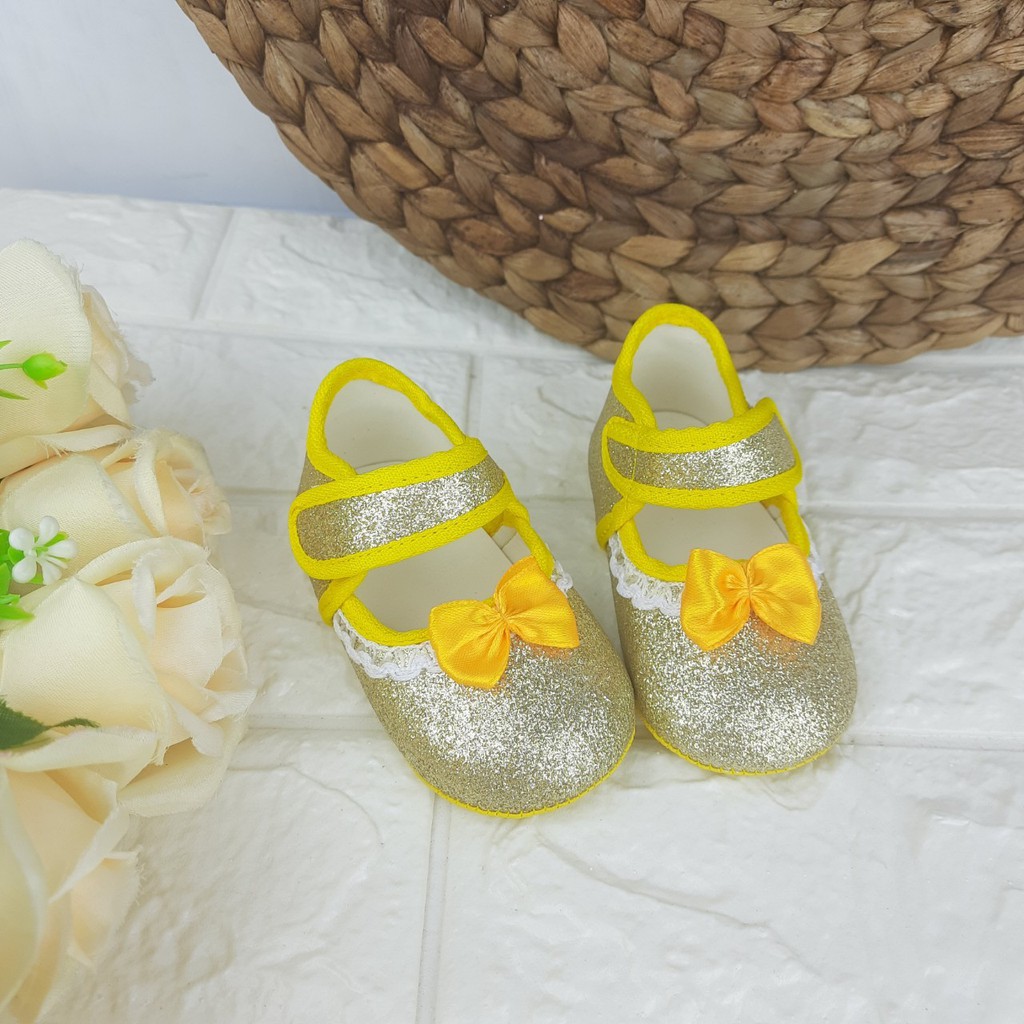 [TAMAN SEPATUKU] SEPATU TRENDY MURAH PREWALKER ANAK PEREMPUAN GLITTER PITA APX05