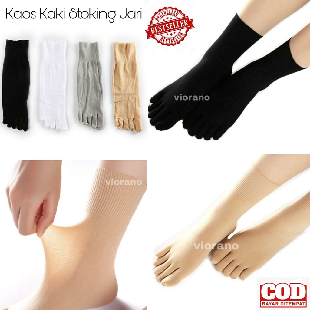 Kaos Kaki Stoking Wanita Lima Jari Di Atas Mata Kaki Kaus Kaki Cewek Kaos Kaki Jari 5 Terpisah Five