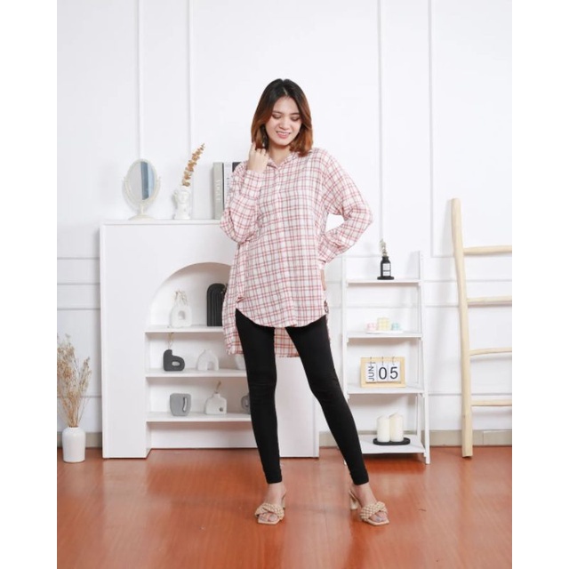 NIKKI OS SHIRTS - kemeja atasan wanita tangan panjang