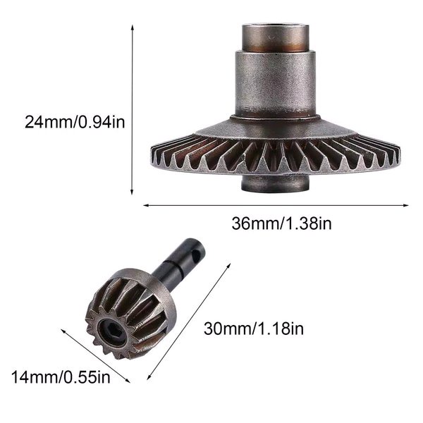 Gear rc car axial bevel 13t 38t scx10 wraith dingo