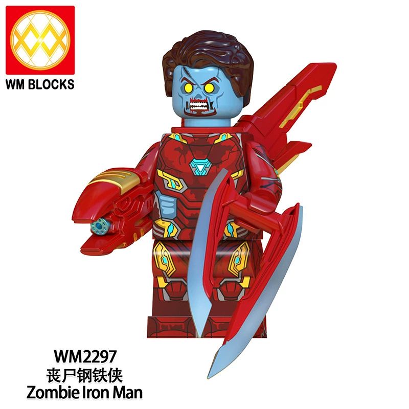 Mainan Anak Lego Iron Man Minifigure Murah WM6063 Ironman Minifigures Marvel Avengers Bricks Figure doctor strange wasp antman warmachine scarlet witch thor superman-Iron man WM2297