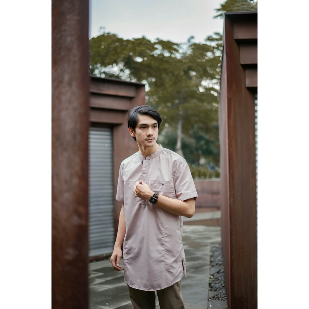 Kurta Toyobo Muslim Pria Cream