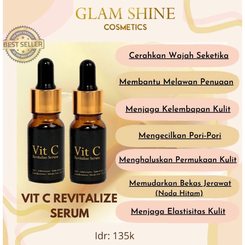 Jual Serum Vit C Revitalize Glamshine / Serum 7 IN 1 / Serum Premium ...