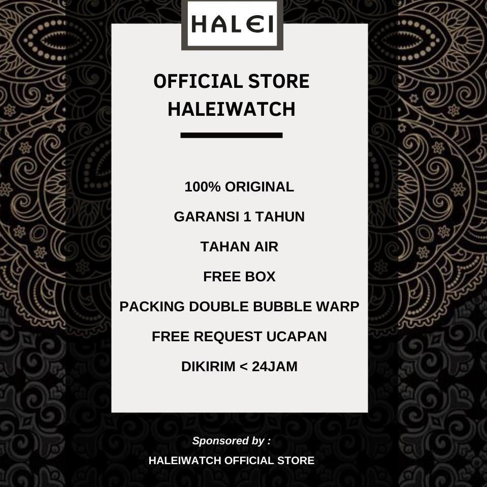 Laris Haleiwatch Official Store Garansi Resmi Tahan Air Jam Tangan Wanita Halei Original 530L ☮➞ (Ha