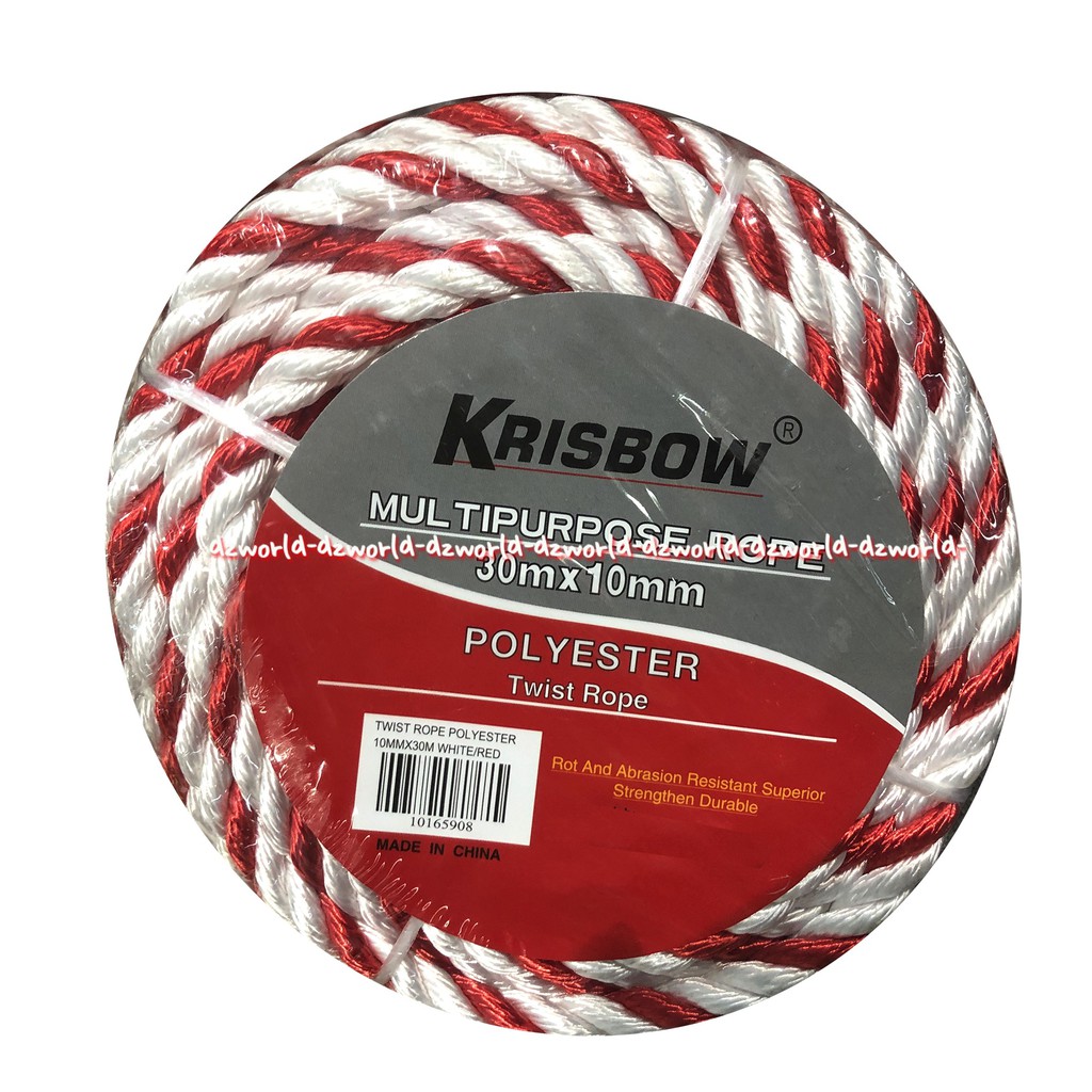 Krisbow Multipurpose Rope 30m x 1cm Twist Rope Tali Kepang Merah