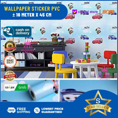 Wallpaper Sticker Motif  Mobil Awan 5271 / Wallpaper New 2020 / 9mx45cm