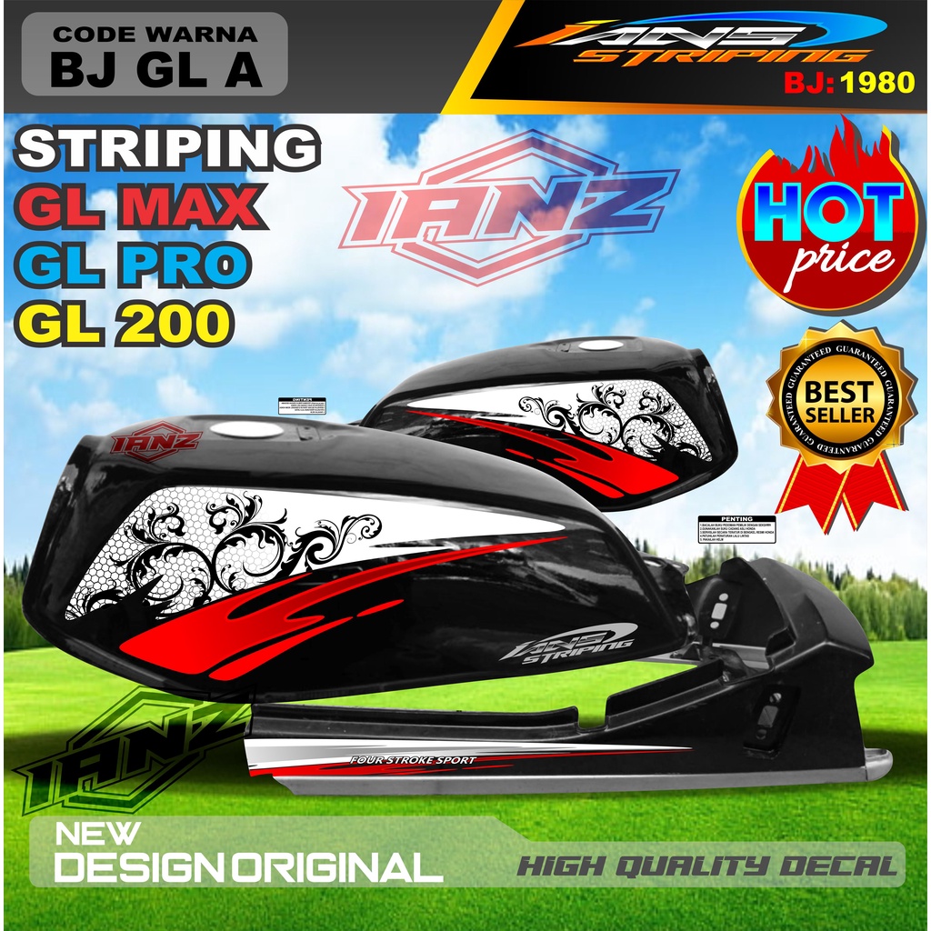 STIKER BODY LIST GL MAX GL PRO GL 100 NEW DESAIN / STIKER GL VARIASI TERBARU / STRIPING GL TERMURAH / COSTUM STRIPING GL TERMURAH