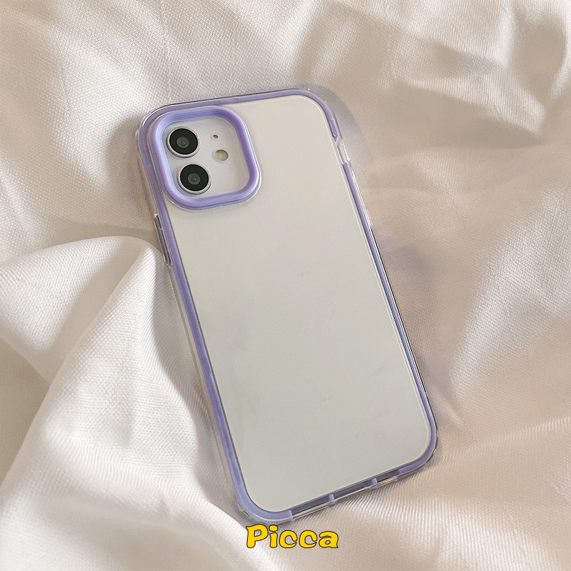 Soft Case TPU Transparan Warna Permen Untuk IPhone 13 12 11 Pro Max 7 8 Plus XS X SE 2020 XR