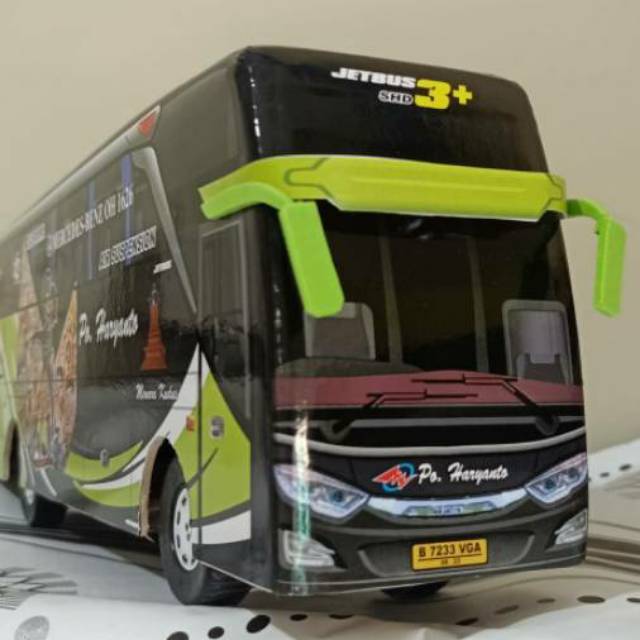 Miniatur Bus bis / mainan bus bis Haryanto wayang gunungan JB3+