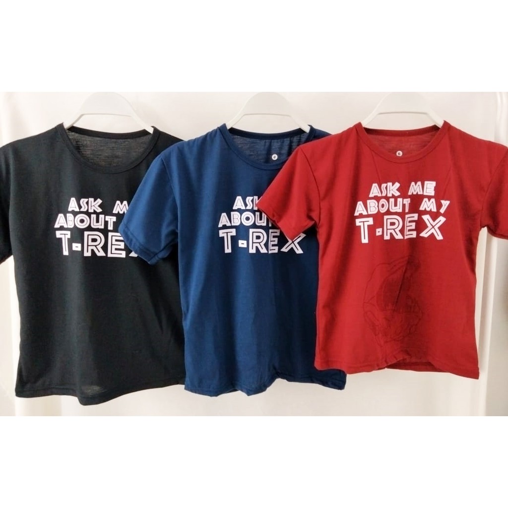 Kaos Anak Lengan Pendek gambar T-Rex