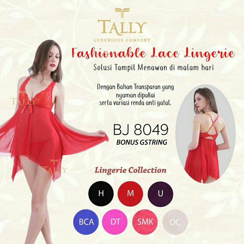 Lingerie Baju Tidur Tally BJ 8049 Lingerie Collection
