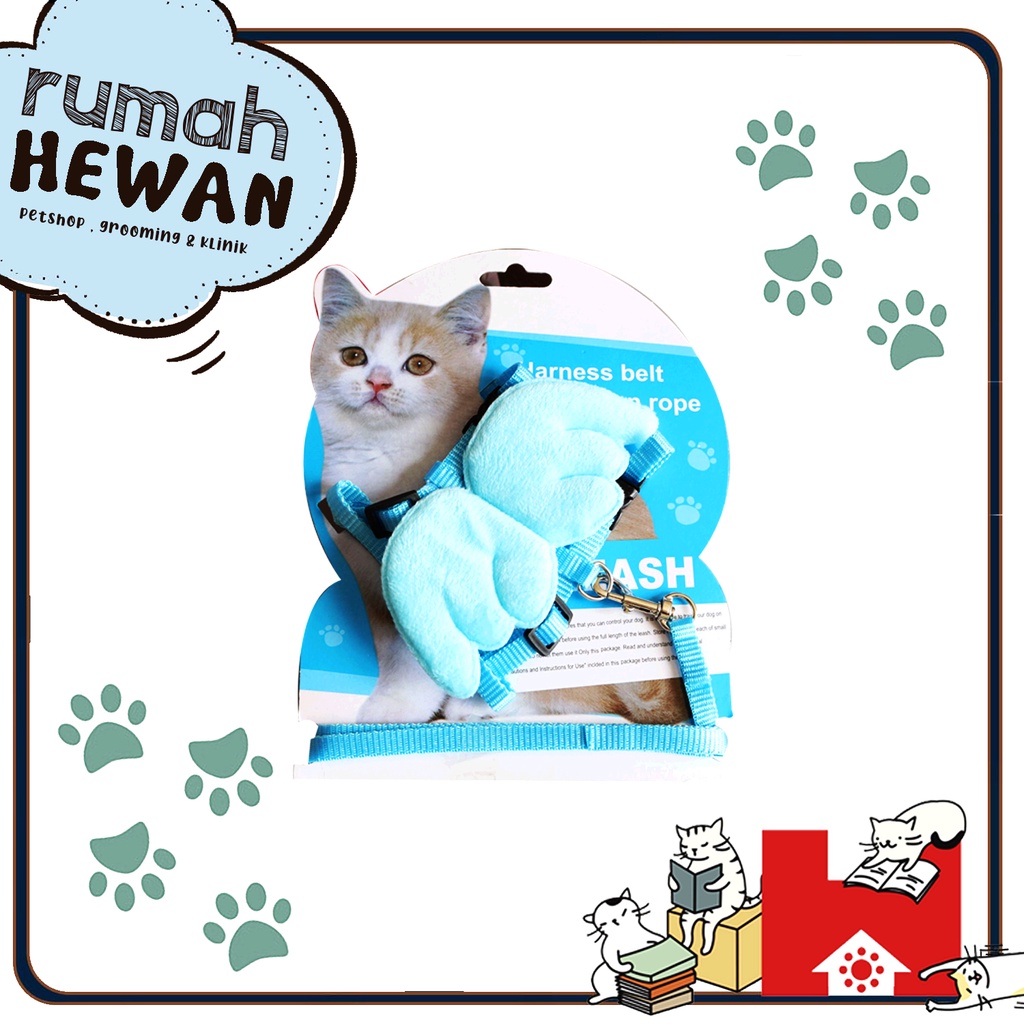 Harnes Kucing Anjing Bentuk Sayap Kupu Kupu