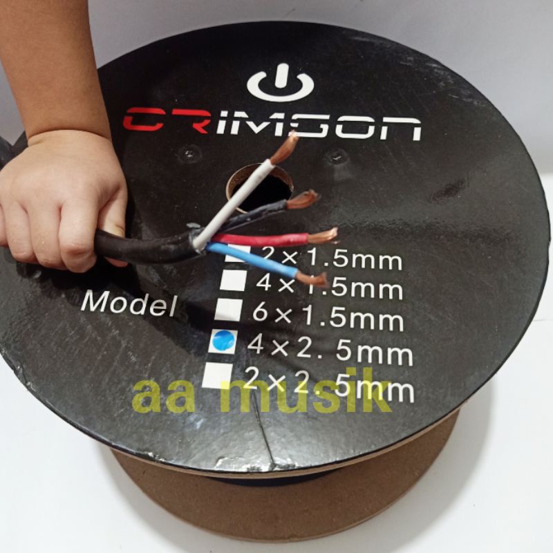 KABEL SPEAKER CRIMSON 4x2,5 SERABUT TEMBAGA JUAL PER METER CRIMSON ISI 4 SERABUT