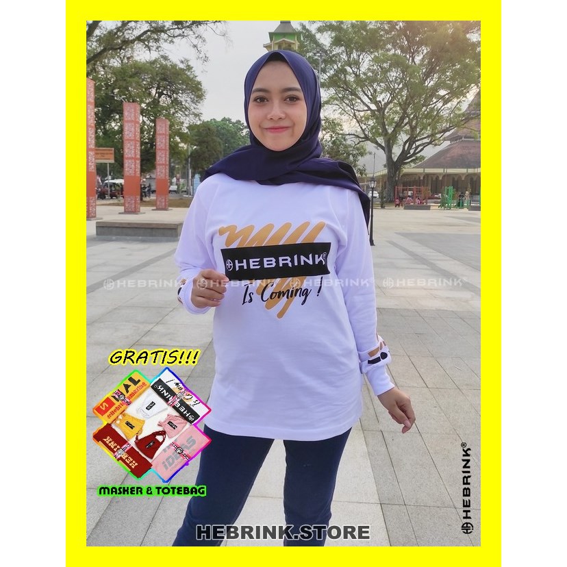 Sweatshirt Hebrink HB1 Kaos Cewe Wanita Baju Perempuan Atasan Nyaman